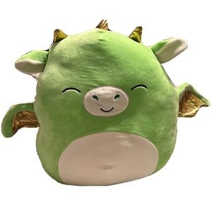Azizi The Dragon Size M KellyToy Squishmallow Plush 14” Rare 2021 Softie Green
